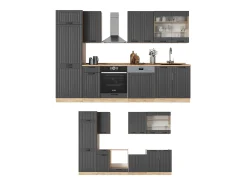 Mueble de cocina gris oscuro 300x60x81.6 fame-line