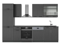 Mueble de cocina gris oscuro 300x60x81.6 fame-line