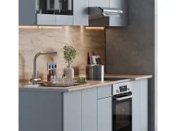 Mueble de cocina gris 240x60x81.6 r-line