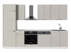 Mueble de cocina gris/beige/blanco 300x60x81.6 fame-line