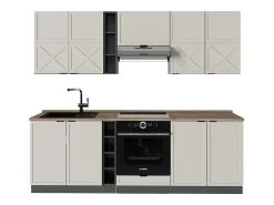 Mueble de cocina gris/beige/antracita 235x60x81.6 fame-line