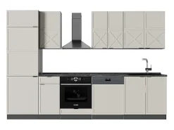 Mueble de cocina gris/beige/antracita 300x60x81.6 fame-line