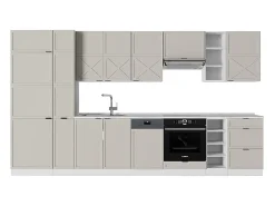 Mueble de cocina gris/beige/blanco 355x46x81.6 fame-line