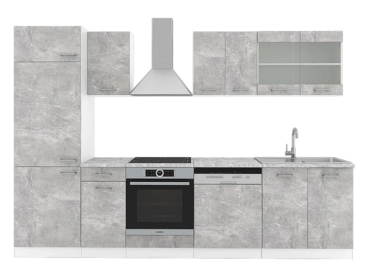 Mueble de cocina hormigón 300x60x81.6 r-line