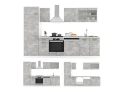 Mueble de cocina hormigón/blanco 300x60x81.6 r-line