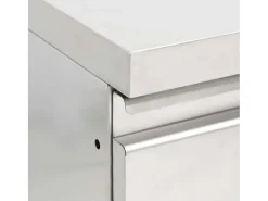 Mueble de cocina industrial de 96 cm con 2 cajones acero inoxidable 02_0000001