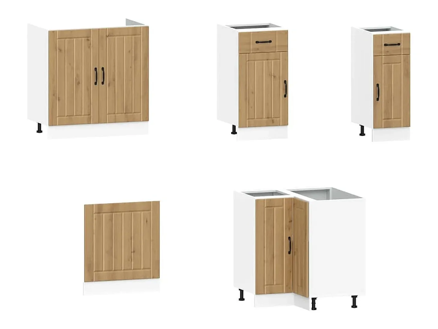 Mueble de cocina Kalmar 11 piezas artesanal roble
