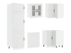 Mueble de cocina Kalmar blanco 14 piezas madera contrachapada