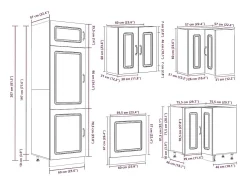 Mueble de cocina Kalmar blanco 14 piezas madera contrachapada