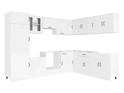 Mueble de cocina Kalmar blanco 14 piezas madera contrachapada