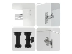 Mueble de cocina Kalmar blanco 7 piezas madera contrachapada