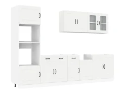 Mueble de cocina Kalmar blanco 7 piezas madera contrachapada