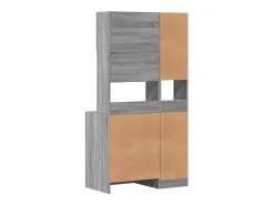 Mueble de cocina madera de ingeniería gris Sonoma 95x50x180 cm