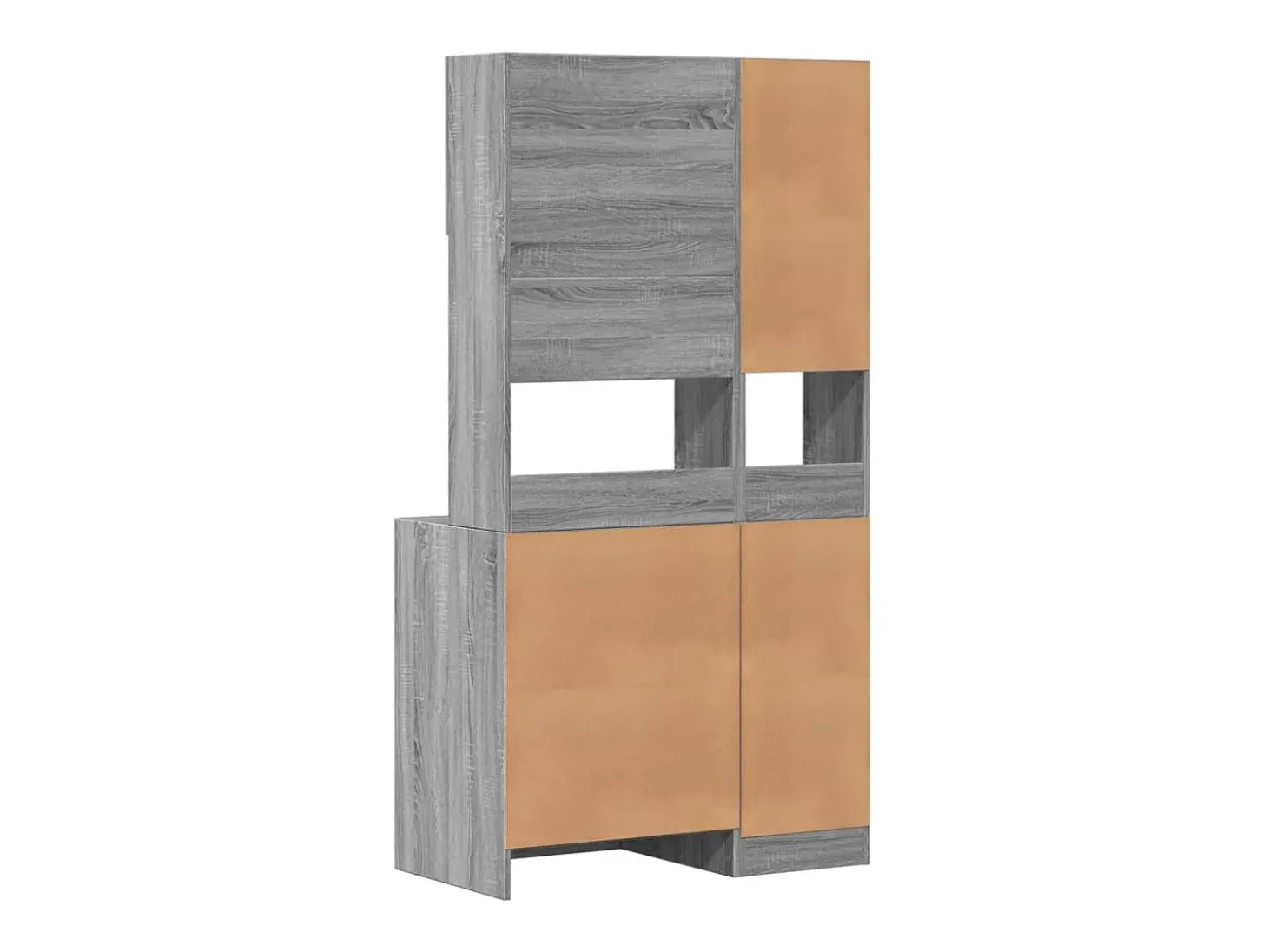 Mueble de cocina madera de ingeniería gris Sonoma 95x50x180 cm