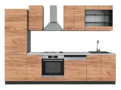 Mueble de cocina oro power roble/antracita 300x60x81.6 fame-line