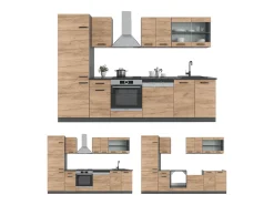 Mueble de cocina oro power roble/antracita 300x46x81.6 r-line
