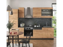 Mueble de cocina oro power roble/antracita 300x60x81.6 fame-line