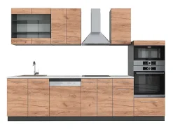 Mueble de cocina oro power roble/antracita 300x60x81.6 fame-line