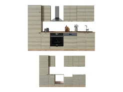 Mueble de cocina panel de roble/roble goldkraft 300x46x81.6 fame-line