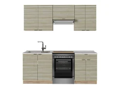 Mueble de cocina panel de roble/roble goldkraft 200x60x81.6 fame-line