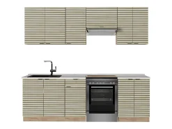Mueble de cocina panel de roble/roble goldkraft 200x46x81.6 fame-line