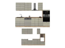 Mueble de cocina panel de roble/roble goldkraft 300x46x81.6 fame-line