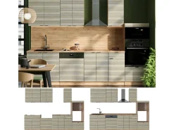Mueble de cocina panel de roble/roble goldkraft 300x46x81.6 fame-line