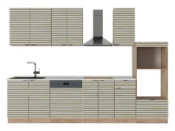 Mueble de cocina panel de roble/roble goldkraft 300x46x81.6 fame-line