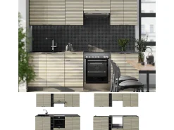 Mueble de cocina panel de roble/antracita 235x46x81.6 fame-line