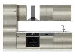 Mueble de cocina panel roble/blanco 300x46x81.6 fame-line