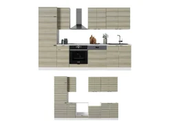 Mueble de cocina panel roble/blanco 300x46x81.6 fame-line