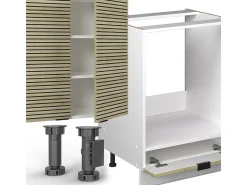 Mueble de cocina panel roble/blanco 300x46x81.6 fame-line
