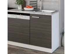 Mueble de cocina precioso gris/blanco 270x46x81.6 optima