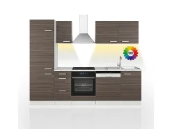 Mueble de cocina precioso gris/blanco 270x46x81.6 optima