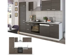 Mueble de cocina precioso gris/blanco 270x46x81.6 optima