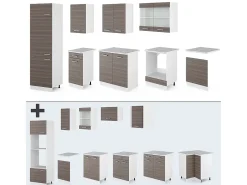 Mueble de cocina precioso gris/blanco 300x46x81.6 r-line