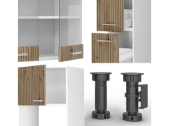 Mueble de cocina roble artesanal/blanco 350x60x81.6 r-line