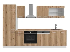 Mueble de cocina roble artesanal/blanco 300x60x81.6 r-line