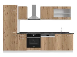 Mueble de cocina roble artesanal/blanco 300x60x81.6 r-line