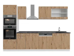 Mueble de cocina roble artesanal/blanco 300x60x81.6 r-line