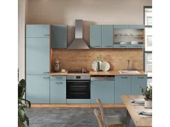 Mueble de cocina roble azul-gris-dorado 300x60x81.6 r-line