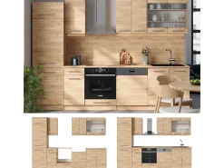 Mueble de cocina roble dorado 300x46x81.6 fame-line