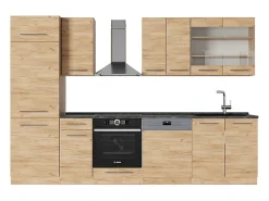 Mueble de cocina roble dorado 300x46x81.6 fame-line