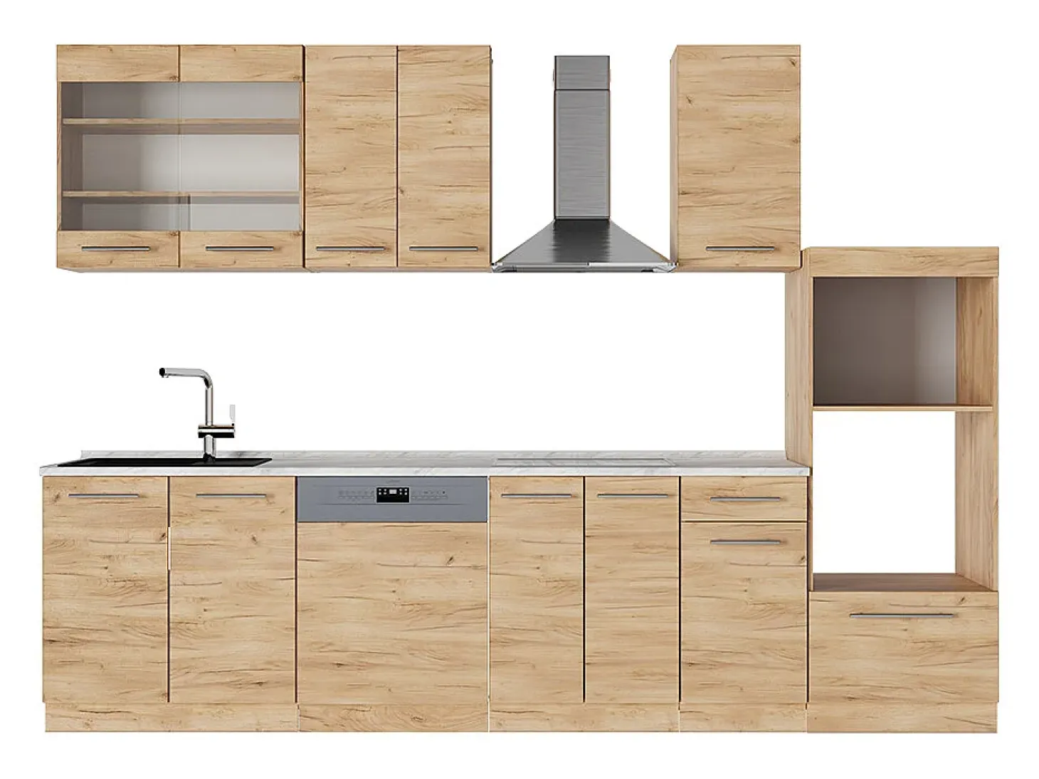 Mueble de cocina roble dorado 300x60x81.6 fame-line