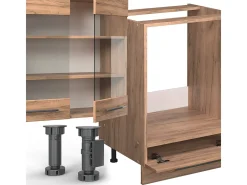Mueble de cocina roble dorado 355x60x81.6 fame-line