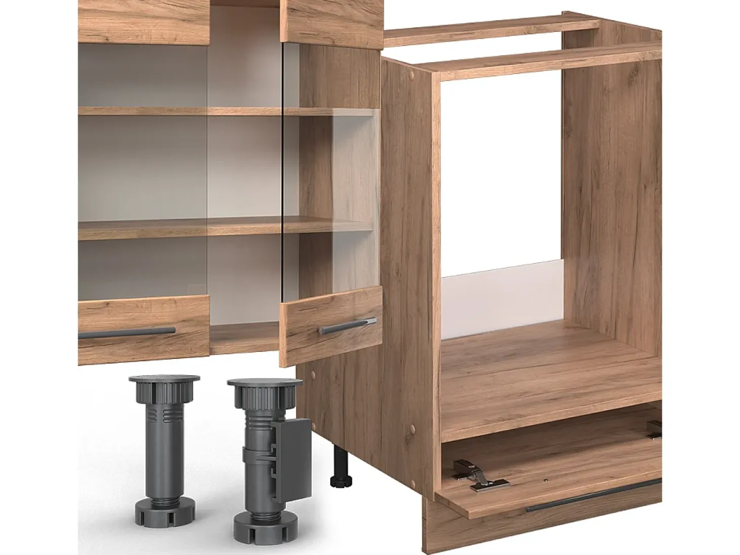 Mueble de cocina roble dorado 355x60x81.6 fame-line