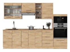 Mueble de cocina roble dorado 280x60x81.6 fame-line