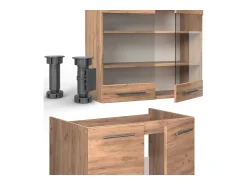 Mueble de cocina roble dorado 240x60x81.6 fame-line