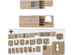 Mueble de cocina roble sonoma/goldkraft 240x60x81.6 r-line