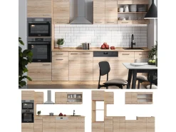 Mueble de cocina roble sonoma/goldkraft 300x60x81.6 r-line